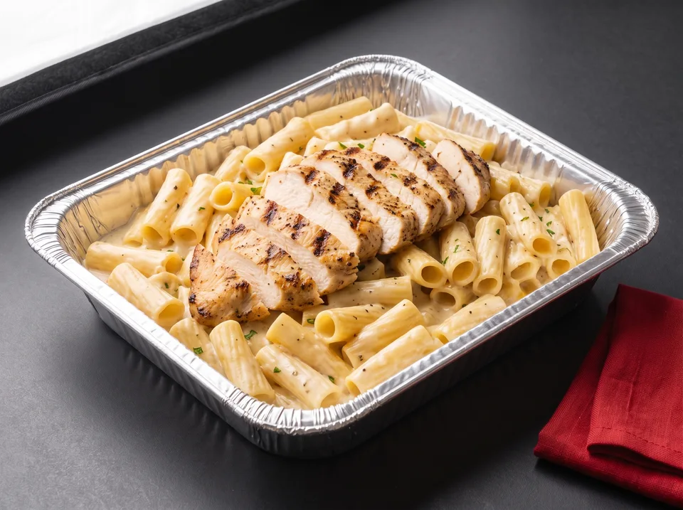Chicken pasta dishes · AI-created presentation reference